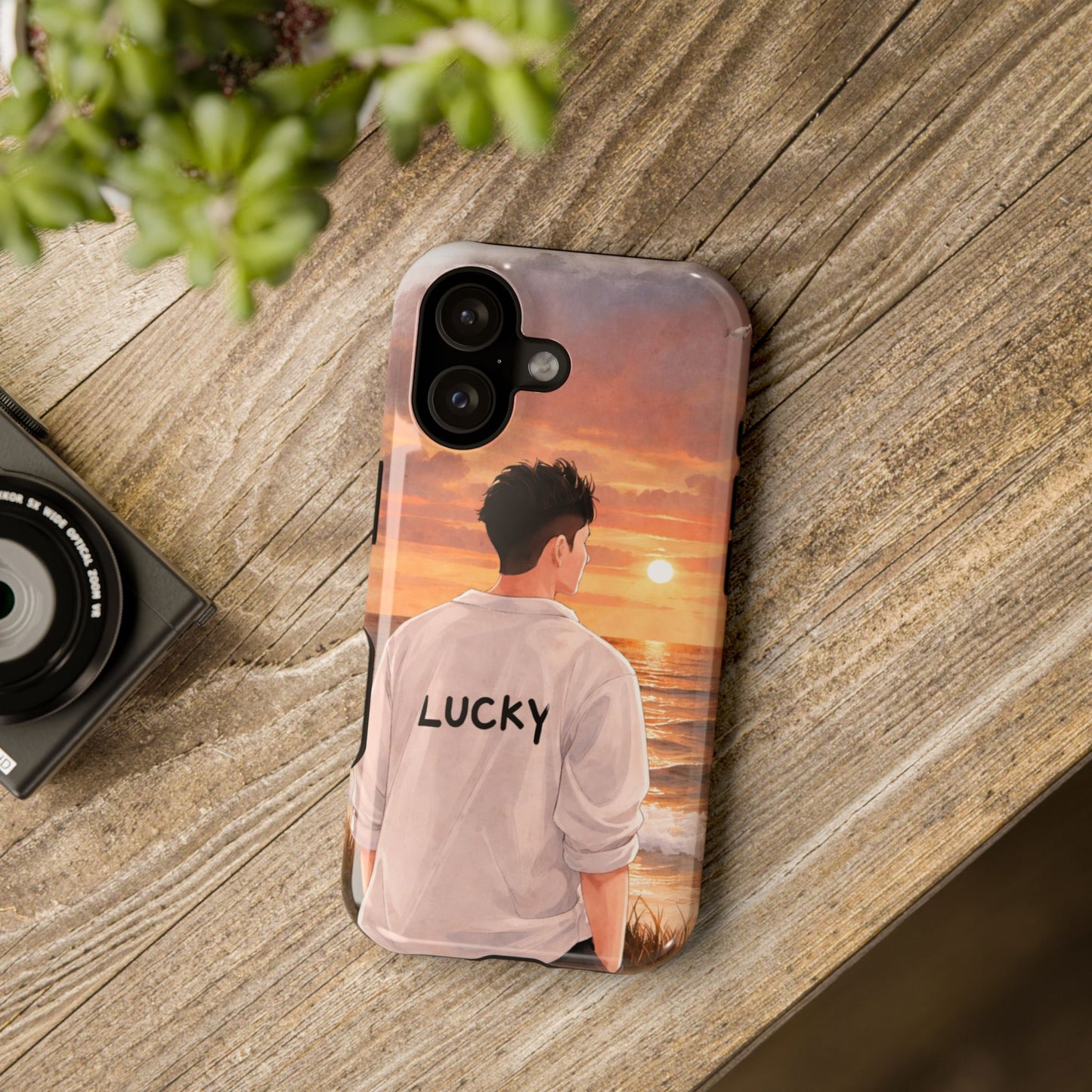 Sunset 'Lucky' Phone Case — Impact-Resistant Protective Cover
