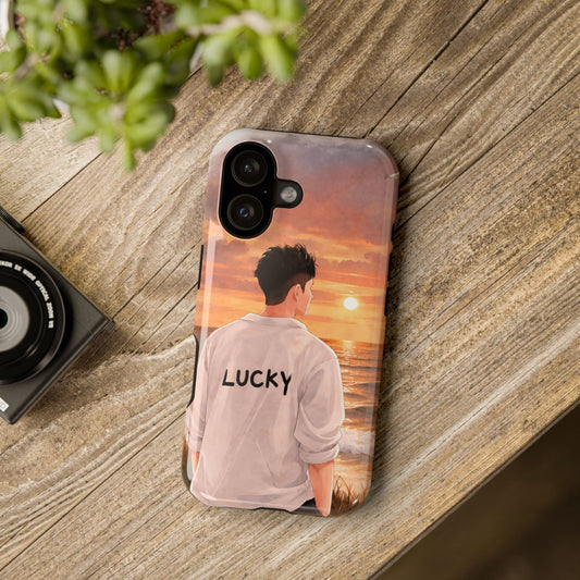 Sunset 'Lucky' Phone Case — Impact-Resistant Protective Cover