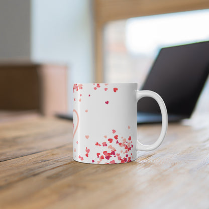 Personalized Heart Name Mug – Custom Emily Valentine’s Day Coffee Cup