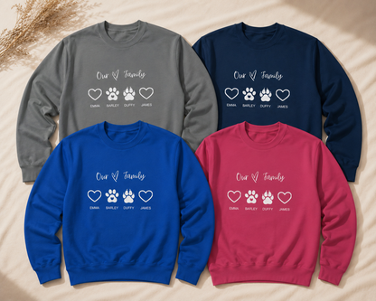 Minimal Paw Print Sweatshirt — Cute Pet Lover Crewneck