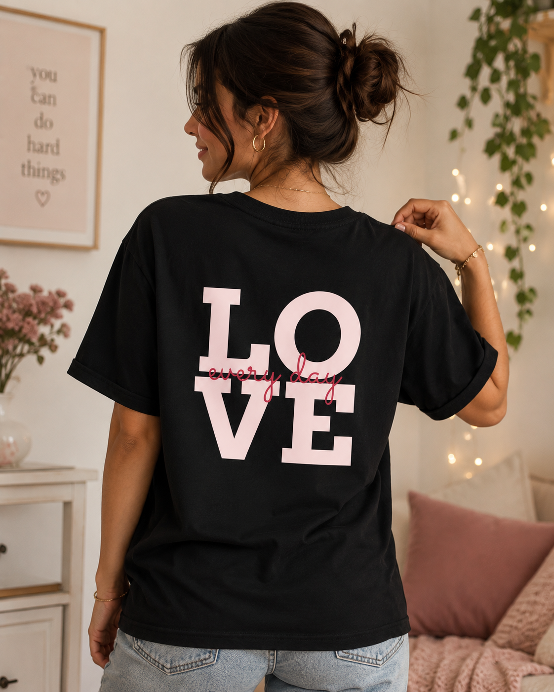 Cute Couple Tee — Pinky Promise & Kissing Cartoon Shirt